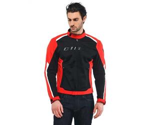 Dainese Hydraflux 2 Air D-Dry Jacket, Waterproof Motorcycle Jacket, Men, Black/Lava-Red, 46