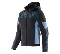 Dainese Ignite 2 Hoodie Ladies Moto Textile Jacket Black / Blue Mirage
