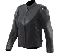 Motorcycle Jacket Leather/Fabric Woman Dainese IPERATTIVA Black/Black