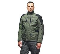 Dainese - Ladakh 3L D-Dry Jacket, Waterproof Motorcycle Touring Jacket, Protections On Shoulders And Elbows, 4 Seasons, Motorcycle Jacket For Men, Military Green/Black, 56