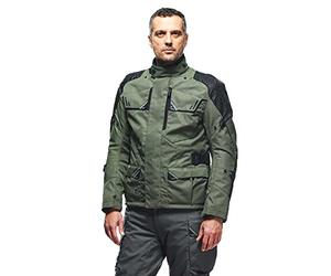 Dainese - Ladakh 3L D-Dry Jacket, Waterproof Motorcycle Touring Jacket, Protections On Shoulders And Elbows, 4 Seasons, Motorcycle Jacket For Men, Military Green/Black, 56