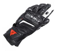 Dainese Ladies Carbon 4 Long leather Motorcycle Motorbike Gloves - Black / White