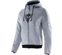 Dainese Ladies Daemon-X Safety Motorcycle Hoodie Full Zip - Grey Melange