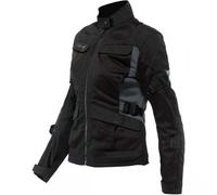 Dainese - Desert Lady Tex Jacket, Summer Motorcycle Jacket, Lightweight Technical Fabric, Protections On Shoulders And Elbows, Women's Motorcycle Jacket, Black/Black/Ebony, 44