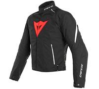 Dainese Laguna Seca 3 D-Dry Jacket, Motorbike Jacket, Men, Black/Lava-Red/White, 54