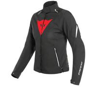 Dainese Laguna Seca 3 D-Dry Lady Motorcycle Jacket - Black/Lava Red/White