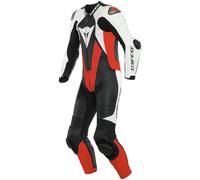 DAINESE LAGUNA SECA 5 1-piece leather suit perforated black-white-fluo red 56