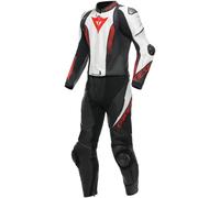 DAINESE LAGUNA SECA 5 2-piece leather suit black-white-lava red 56