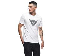 Dainese T-Shirt Logo, Short Sleeve T-Shirt, 100% Cotton, Men, White/Black, S