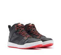 Dainese Men's Suburb D-wp Shoes Waterproof Motorcycle Trainers, Black/White/Red, 12 UK