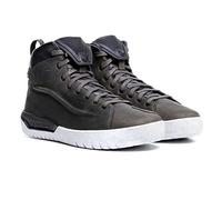 Dainese Metractive D-WP Shoes, Leather Waterproof Motorcycle Sneakers, Men, Smoke-Green/White, 41