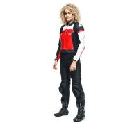 Dainese Mirage Two Piece Ladies Motorcycle Leather Suit, black-white-red, size 48 for Women