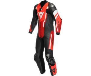 DAINESE MISANO 3 PERF. D-AIR leather suit 1-piece black-red-fluo red 52