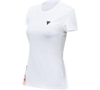Dainese T-Shirt Logo Lady, Casual Motorbike T-Shirt, Women, White/Black, M