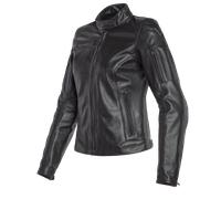 Dainese Nikita 2 Black Ladies Urban Touring Retro Leather Motorcycle Jacket