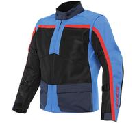 Dainese Outlaw Textile Motorcycle Jacket Black Light Blue Black Iris Lava Red