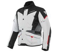Dainese - Tempest 3 D-Dry, Men's Motorcycle Touring Jacket, Waterproof Jacket, Removable Thermal Lining, Protections On Shoulders And Elbows, Ice Gray/Black/Lava Red, 50