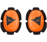 Dainese - Pista Knee Slider, Polyurethane Motorbike Knee Pads, Smooth Contact with Track and Asphalt, Motorcycle Slider with Velcro Closure, Orange Fluo/Black
