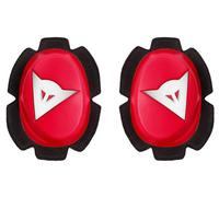 Dainese - Pista Knee Slider, Polyurethane Motorbike Knee Pads, Smooth Contact with Track and Asphalt, Motorcycle Slider with Velcro Closure, Red/White