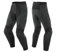 DAINESE PONY 3 BLACK MATT LEATHER MOTORCYCLE MOTORBIKE BIKE TROUSERS PANTS