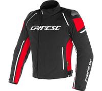Dainese Racing 3 D-Dry Black Red White Textile Jacket Waterproof CE Armour