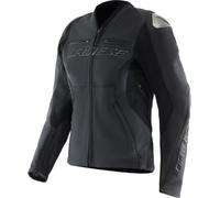 Motorcycle Jacket Leather Woman Dainese RACING 5 Black/Black