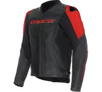 DAINESE RACING 5 Lederjacke perf. schwarz-schwarz-fluo-rot 50