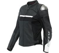 Dainese Rapida Ladies Motorcycle Leather Jacket, black-white, size 48 for Women