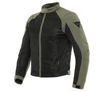 Dainese - Sevilla Air Tex Jacket, Summer Motorbike Jacket for Men, Breathable and Lightweight, Men Motorcycle Jacket with Perforated Mesh for Maximum Freedom of Movement, Black/Dark Green