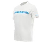 Dainese Stripes T-Shirt Light-Grey/Blue Sports Urban Casual Men's Top 2XL