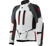Dainese Super Adventure Absoluteshell waterproof Motorcycle Textile Jacket, black-grey-red, size 58 for Men