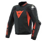 DAINESE SUPER SPEED 4 leather jacket black matt-fluo red 60