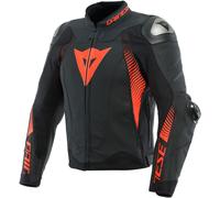 Dainese Super Speed 4 Motorcycle Leather Jacket, black-red, size 44 for Men