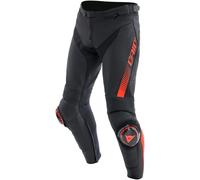 Motorcycle Pants Pelle Man Dainese SUPER SPEED Black/Red-Fluo