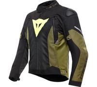 Dainese Super Sprint D-Dry waterproof Motorcycle Jacket, black-green-yellow, size 62 for Men
