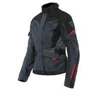 Dainese - Tempest 3 D-Dry Lady, Women's Motorcycle Touring Jacket, Waterproof Jacket, Removable Thermal Lining, Protections On Shoulders And Elbows, Ebony/Black/Red Lava, 38