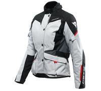 Dainese Tempest 3 D-Dry Lady Motorcycle Jacket - Glacier Grey/Black/Lava Red