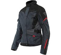 Dainese - Tempest 3 D-Dry Lady, Women's Motorcycle Touring Jacket, Waterproof Jacket, Removable Thermal Lining, Protections On Shoulders And Elbows, Ebony/Black/Red Lava, 40