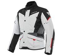 Dainese - Tempest 3 D-Dry, Men's Motorcycle Touring Jacket, Waterproof Jacket, Removable Thermal Lining, Protections On Shoulders And Elbows, Ice Gray/Black/Lava Red, 50