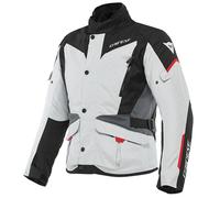 Dainese - Tempest 3 D-Dry, Men's Motorcycle Touring Jacket, Waterproof Jacket, Removable Thermal Lining, Protections On Shoulders And Elbows, Ice Gray/Black/Lava Red, 58