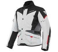 Dainese - Tempest 3 D-Dry, Men's Motorcycle Touring Jacket, Waterproof Jacket, Removable Thermal Lining, Protections On Shoulders And Elbows, Ice Gray/Black/Lava Red, 48