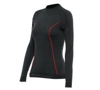 Dainese - Thermo Ls Wmn, Thermal Ski Jersey, Breathable Long Sleeve Base Layer, Woman, Black/Red, XS/S