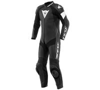 DAINESE TOSA 1-piece perforated leather suit black-black-white 56