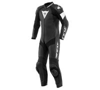 DAINESE TOSA 1-piece perforated leather suit black-black-white 56
