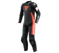 Dainese Tosa Leather Suit 56 Black / Fluo Red / White male