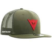 Dainese Unisex Dainese 9fifty Trucker Snapback Summer Cap with Flat Visor, Green/Red, N UK