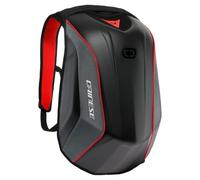 DAINESE Unisex's D-Mach 2 Motorcycle Backpack Aerodynamic and Ergonomic, with Compartments for Laptop and Shoes, Helmet Strap, Waterproof, Red/Black, 22.2 L