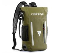 DAINESE Unisex's Explorer Backpack WP Waterproof PVC, with Breathable Back, Adjustable Shoulder Straps and Water Resistant Pockets, Reflective Details, Outdoor and Motorcycle, Black and Green, 15 L