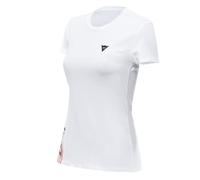 Dainese Women's T-Shirt Logo Lady, Short Sleeve T-Shirt 100% Cotton, White/Black, XXL
