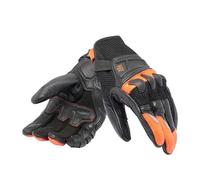 Dainese X Ride 2 Ergotek Motorcycle Mesh Leather Gloves Black / Fluo Red